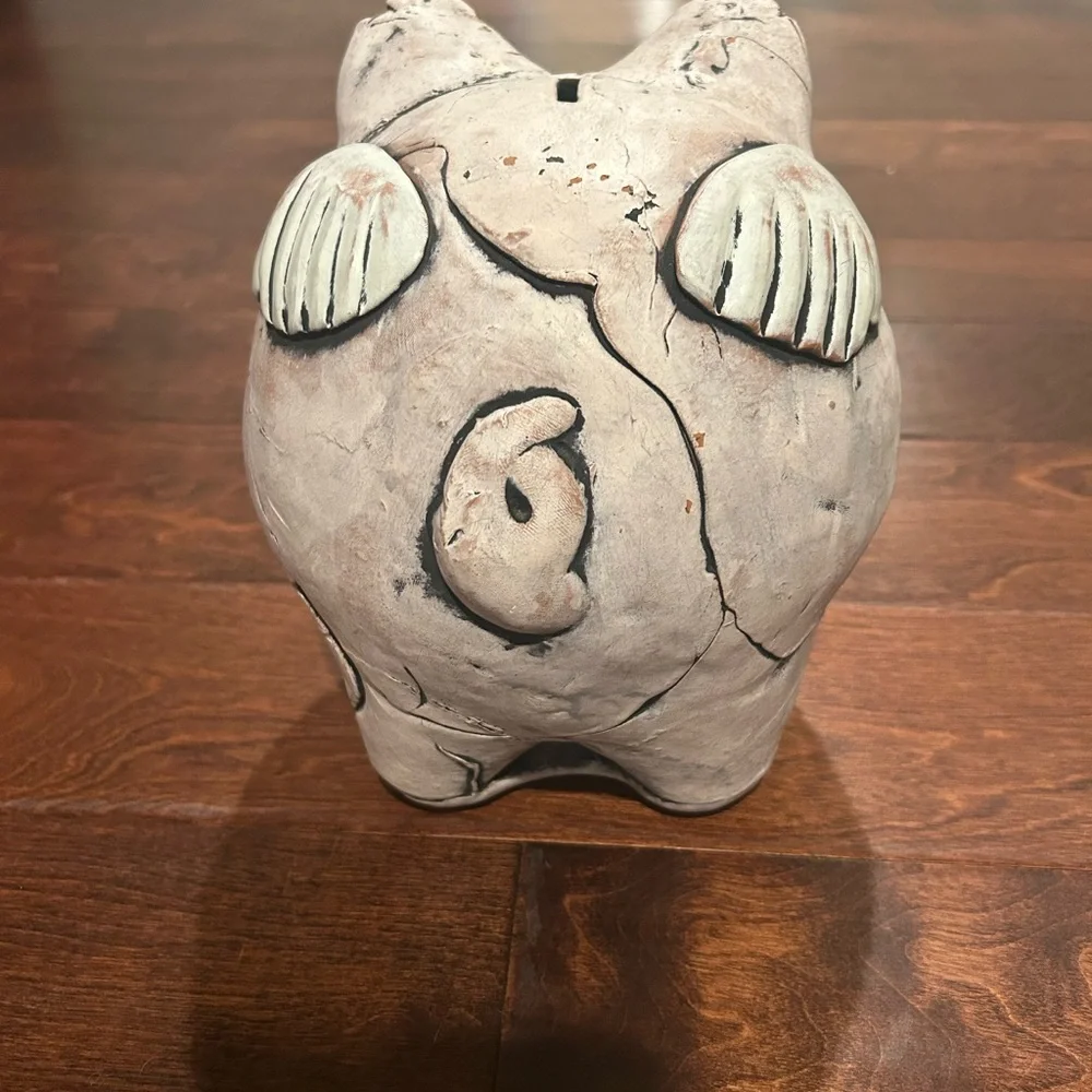 Handmade Ceramic Piggy Bank - Angel - Picture 4 of 7